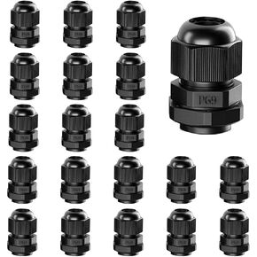 Cable Gland 50 Pack Waterproof Adjustable 3-16mm PG7 PG9 PG11 PG13.5 PG16 PG19 Nylon Cable Glands Joints With Gaskets in Saudi Arabia