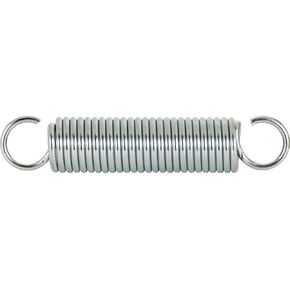 Prime-Line SP 9629 Extension Spring, Spring Steel Construction, Nickel-Plated Finish, 0.162 GA x 1-1/4 In. x 6-1/2 In., Single Loop Open (Single Pack)