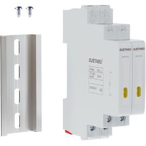 قطعتان من ضوء مؤشر تثبيت السكك الحديدية C45 DIN، 3 مصابيح مؤشر LED، مصباح إشارة 110 فولت تيار متردد/تيار مستمر، مع سكة ​​DIN ومسامير 80 مم، ضوء مثالي للإشارة إلى حالة الدائرة، CE (أحمر، أخضر، أصفر) in Kuwait