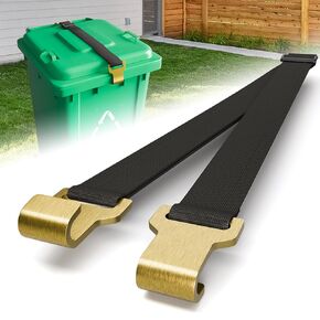 Trash Can Lid Locks for Animals, Garbage Can Locks, Trash Can Straps Clips for Raccoons, Bear Proof Trash Can Lock with Metal Hook Works with Almost Any Outdoor Trash Can - 1 pcs