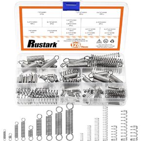 100Pcs 25 Sizes Stainless Steel Extension Spring Assortment Kit Extension and Compression Springs Mechanical Springs with Hook End Small Spring Tension Spring for Shop Home Repairs DIY in Kuwait