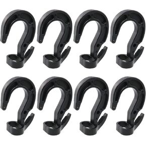8PCS Bungee Shock Cord Hook Rope Terminal Ends Tabbed S Open Hooks Elastic Rope Hook for Kayaks