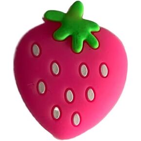 1Pc Strawberry Tennis Racket Vibration Dampener Soft Silicon Racket Dampener Cartoon Shape Tennis Racquet Shock Absorbers Tennis Racket for Racquetball（Pink）