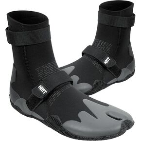 KMT 3mm Water Boots, Hi-Top Split Toe Booties with Anti-Slip Sole for Surfing Paddleboarding Kayaking