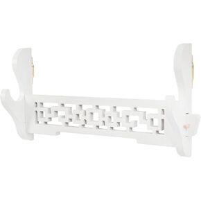 Sword Holder Wall Mount Display Stand Samurai Sword Rack Katana Wakizashi Tanto Rapier Light Saber Weapon Hanger (2 Tier)