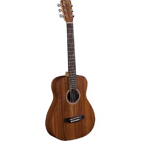 Little Martin LXK2 Acoustic Guitar with Gig Bag, Koa and Sitka Spruce HPL Construction, Modified 0-14 Fret, Modified Low Oval Neck Shape Dark Natural
