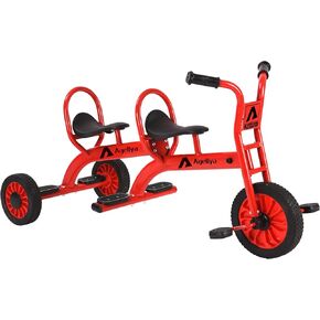 Kids Tricycles for Riders Ages 3+, Premium Outdoor Playground Daycare Yard Tricycle with Passenger Seat, Preschool Durable Metal Pedal Kids Tandem Bike, Sturdy Carbon Steel Frame, Solid Rubber Tires