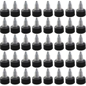 40PCS Replacement Screw Cap for Conical Squeeze Bottle Twist Cap 24/420mm Tip Cap Combination Cap Plastic Glue Cap for Cosmetic Bottle Craft Bottle Dispensing Cap