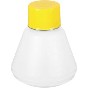 HARFINGTON Solvent Alcohol Dispensers 180ml(6.1oz) Conical Push Down Liquid Dispenser Pump Bottle with Plastic Lid and and Aluminum Core for Acetone Polish Remover, White