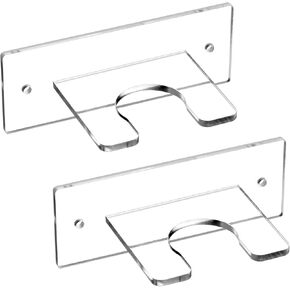 QWORK Acrylic Baseball Bat Holder, Wall Mount Vertical Display Rack for Baseball & Softball Bats, 5×1.75 Inch, Ideal for Autographed Equipment, 2 Pcs