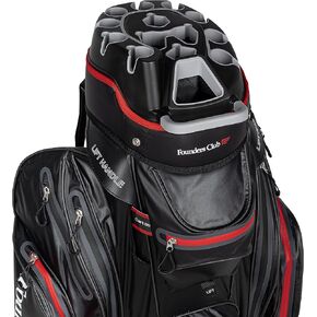 Founders Club Waterproof Club Lock Organizer Cart Bag for Men with Anti Rattle 14 Way Divider Top Full Length Dividers