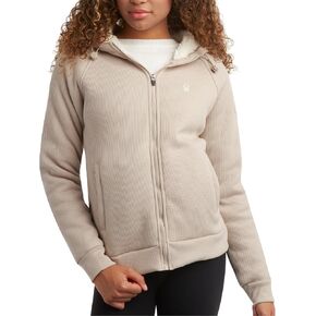 Spyder Women's Sherpa Lined Hoodie Sweatshirt - UPF 50+ Cozy Heavyweight Thermal Waffle Knit Hoodie for Women (Sizes: S-XL)