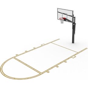 Murray Sporting Goods Basketball Court Marking Stencil Kit Free Throw Lane/Key Only for Driveway, Asphalt or Concrete