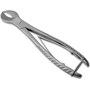 Stainless Steel Dental Pliers Plaster Nippers Cutter Dentist Lab Equipment, Cow Horn Jaws, Serrated Blade, Spring Action 8"