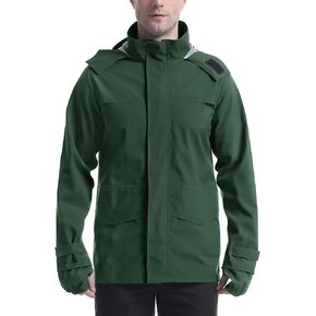 iCreek Rain Jacket Men's Lightweight with Hood Packable Waterproof Raincoat Breathable Antistorm Jacket Windbreaker