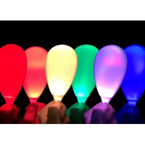 Pack of 2 Light Shakers LED Light Up Maracas - Choose From Multiple Modes: Solid Red, Green, and Blue; Plus COLOR CHANGE (Alternates Colors With Every Shake)