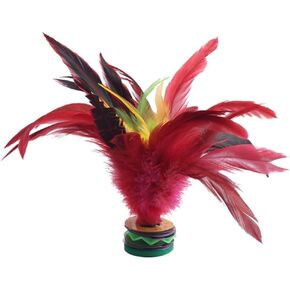 Colorful Kick Shuttlecock, Fadeless Feathers Chinese Shuttlecock Adults, Chinese Jianzi Foot Feather Sports for Indoor and Outdoor Tennis and Racquet Sports (20CM)