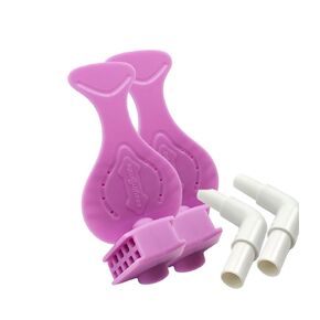 2Pieces Dental Suction Shield Energy-Saving Suction Shield Bite with Saliva Ejector with HVE Suction Tube Purple