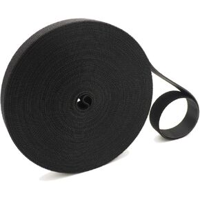 Hook and Loop Roll, 50ft x 3/4inch Cut to Length Straps, Reusable Fastening Cable Ties, Multi-purpose Cable Management Wire Ties Cable Straps