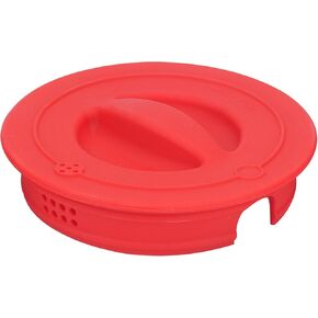 Silicone Lids Fits 1 Cup & 2 Cup & 4 Cup Pyrex Tempered Glass Liquid Measuring Cups, Food-Grade Silicone Replacement Lid, Red, Microwave & Dishwasher Safe - 3 Pack, Lid Only