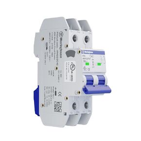 Westinghouse UL 489 AC Miniature Circuit Breaker, 40 Amp, 2 Pole, C Curve, 10kA, 480Y/277V AC, 125V DC, Non-Polarized, UL Listed, DIN Rail Breaker with Thermal Magnetic Trip