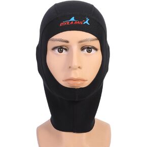 Vbestlife 1/3Mm Bib Hood Diving, Neoprene Scuba Snorkeling Wetsuit Hood, Surf Divers Hat Fit for Men Women Neoprenhaube 1Mm Neoprenhaube 3Mm