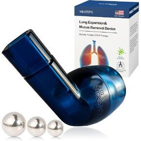 MILLSTEPS Breathing Exercise Device for Lungs,Mucus Clearance and Lung Expansion Device Expiratory Breathing Exerciser