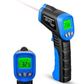 Digital Infrared Thermometer, INFURIDER YF-981B Temperature Gun Measures Temp from -58℉ to 842℉ with Backlit Display,12:1 IR Laser Temperature Gauge for Pizza Oven, HVAC and Automotive
