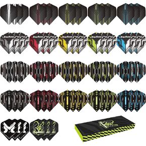 Dart Flights Set, Total 66Pcs for Darts Flights Accessories Set,Standard Shape PET Dart Flight Set,for Soft Dart and Steel Dart.Dart Accessories,Darts Flights Sets Gifts