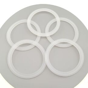 JOWIN Sanitary 3" Tri Clamp Ferrule Silicone Gasket, Clear and Thick Type (Pack of 5) (3")