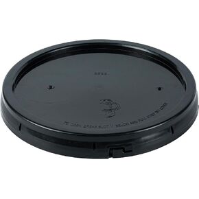 Restaurantware-LID ONLY: Clean Tek Professional 12.75 Inch Bucket Lid, 1 Lid With Tear Tab And Gasket - Pail Sold Separately, Fit 3.5 And 5 Gallon Bucket, Black Plastic Lid, Ideal For Dry Pet Food