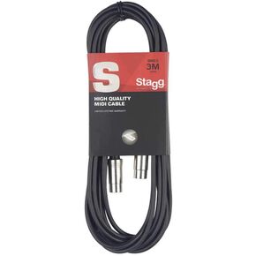 Stagg SMD3 S-Series Male DIN to Male DIN MIDI Cable - 10ft.