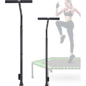 Rebounder Handle Bar Only, 3 Levels Adjustable Stabilizer Bar for Straight Leg Fitness Trampoline, ONLY Fits for Foot Tube Within 2.5CM/0.98IN Diameter, Grippable & Cushy Foam Handle