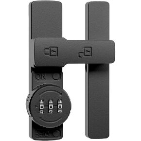 Combination Lock Door Handle, 3 Digit Combination, Black