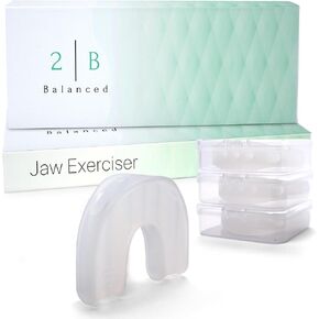 Transparent Silicone Jaw Exerciser - Non-Toxic & Free of Dyes - 3 Resistance Levels Jaw Trainer - Jaw Strengthener & Face Exerciser - Ideal Mewing Device and Jaw Training