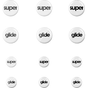 Superglide Glass Mouse Skates - Super Smooth Glide, Polished Round Edge, Super Fast Gaming Mouse Feet with Durable Sole for Universal 6mm + 9mm 12pcs (Type-S, White)