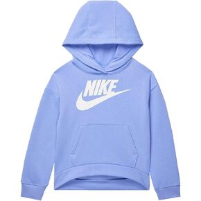 Nike Girl's Club Fleece Hi Low Pullover (Little Kids) Light Thistle 6X Little Kid