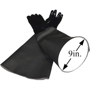 Neoprene Gloves for Sandblasting Sandblaster Sand Blast Cabinet - 9" x 28" Made in USA