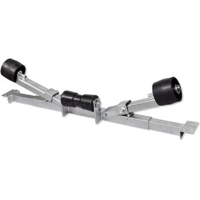 vidaXL Adjustable Boat Trailer Bottom Support Bracket with Keel Rollers - Zinc-Coated Steel Holder suitable for Boats from 2' 7" to 4' Wide - Weight Capacity of 1763.7 lb