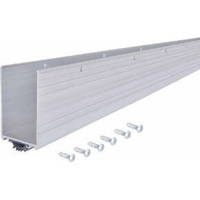 M-D Building Products 68593 Aluminum and Vinyl U-Shape Screw-on Under Door Seal with Kick Plate Draft Stopper, Prevents Dust & Insects, Energy-Saving Door Insulation, Ideal for Home (36 Inch, Silver)