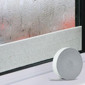 Window Condensation Absorber Moisture Absorber for Windows Condensation Absorbent Strip White Absorbing Water and Keeping Sill Dry 1.18inch*157inch