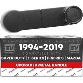 Window Crank Handle Upgraded Metal, Left/Right - Compatible with 1993-2011 Ford Ranger, 97-16 F-Series, 09-19 E-Series; 94-16 Mazda B-Series - Black - OEM F37Z-1023342-A-MT, 012-1230-12, 767MX