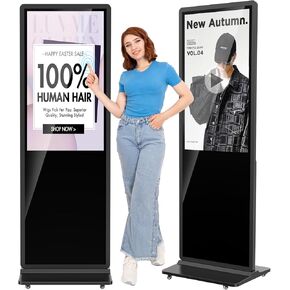 Touch Screen Digital Kiosk, 43 Inch Interactive Digital Signage Display for Retail, Mall, Office Lobby, Events, Advertising Board with Built-in Media Player
