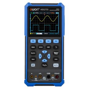 70MHz Bandwidth 2+1CH Handheld OWON Oscilloscope 3 in 1 Functions with 4 1/2 Multimeter 25MHz Arbritary Waveform Generator (2+1 CH/HDS272S)