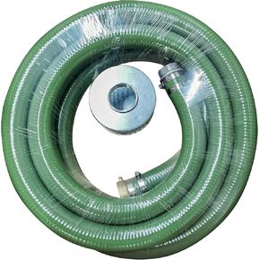 2" inch x 20' ft FirmHose Cold Proof Green Suction Hose, Hose Clamp, Strainer (NPT)