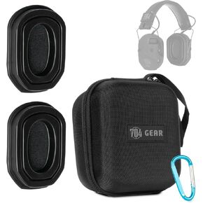 704 Gear CO-Z Gel Replacement Ear Pads + Carrying Case | Compatible with Walker's Razor/XCEL Series Earmuffs