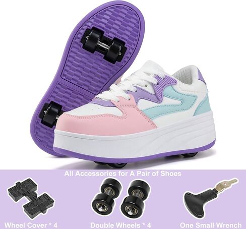 Roller Skate Shoes for Kids Boys Girls Sneakers with Detachable Wheels Sport Shoe in Kuwait
