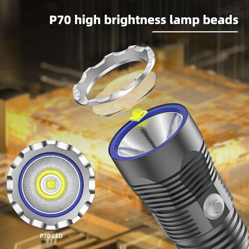 APLOS AP04 Scuba Diving Flashlight, 4000 Lumen Dive Light with Stepless Dimming, IPX8 Waterproof Underwater Dive Torch with Rechargeable Battery & Charger in Kuwait