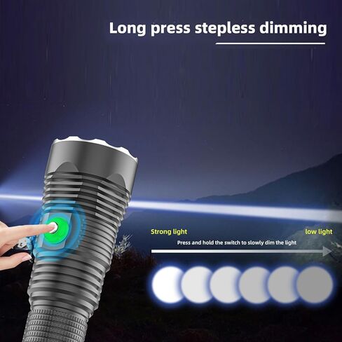 APLOS AP04 Scuba Diving Flashlight, 4000 Lumen Dive Light with Stepless Dimming, IPX8 Waterproof Underwater Dive Torch with Rechargeable Battery & Charger in Kuwait