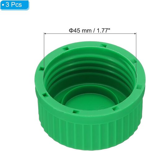 PATIKIL 3 Pcs GL45 Screw Caps, 45mm Polypropylene Cover Seal Screw Cap Thread Media Bottles for GL45 Media Bottles Glass, Red in Saudi Arabia